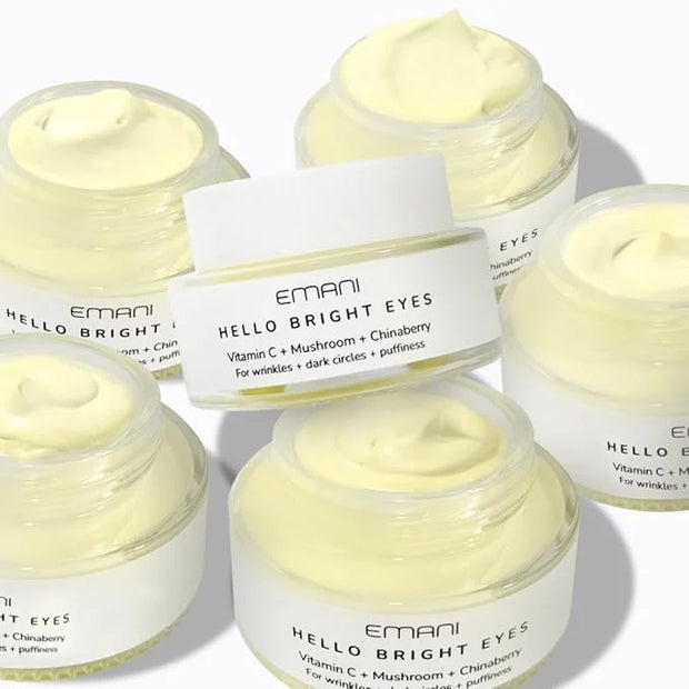 Emani Hello Bright Eyes - Vitamin C Super Eye Cream - Caffeine and Turmeric, Anti-Aging Eye Cream for Dark Circles, Puffin...