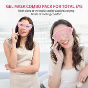 2PCS Reusable Hot Cold Therapy Gel Eye Mask for Puffiness, Dark Circles, Eye Bags, Dry Eyes, Headaches, Migraines, Stress ...
