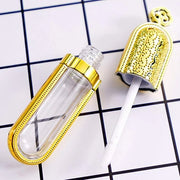5 Pcs 3ml Lip Gloss Tubes Empty Refillable Lip Balm Bottles Vials Containers with Lip Brush for DIY Lipstick Lip Gloss Sam...
