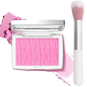 Pink Blush Powder Blush for Cheeks with Brush, Matte Blush Palette Blush Powder Face Blusher, Natural Blendable Formula Si...