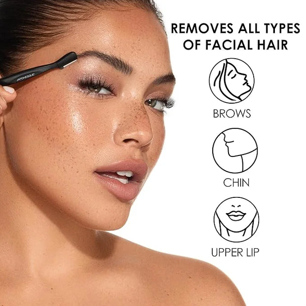 Japonesque Brow Touch Up Razors with Ultra-Sharp Stainless Steel Blades, for Removal of Unwanted Facial Hair and Peach Fuz...