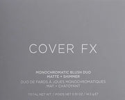 COVER FX Monochromatic Powder Blush Duo - Spiced Cinnamon: Terracotta Flush - Matte + Shimmer Finish - Create Custom, High...