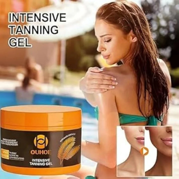 Luxury Intensive Tanning Gel, Natural Tanning Accelerator Cream Gel, Brown Tanning Gel，Tanning Gel for Sunbeds & Outdoor S...