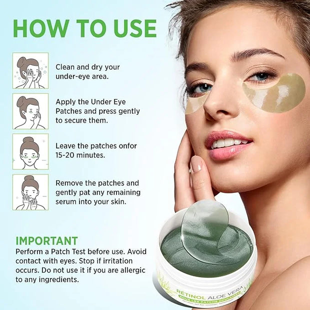 VELAMO ADVANCED Under Eye Patches: Aloe Vera Under Eye Mask for Dark Circles - Retinol Eye Patches for Wrinkles and Puffin...