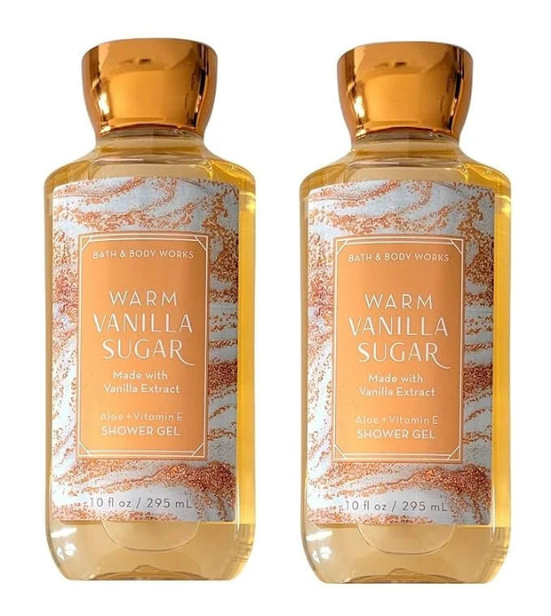 Bath and Body Works Warm Vanilla Sugar Shower Gel Gift Sets For Women 10 Oz 2 Pack (Warm Vanilla Sugar) - Product Image
