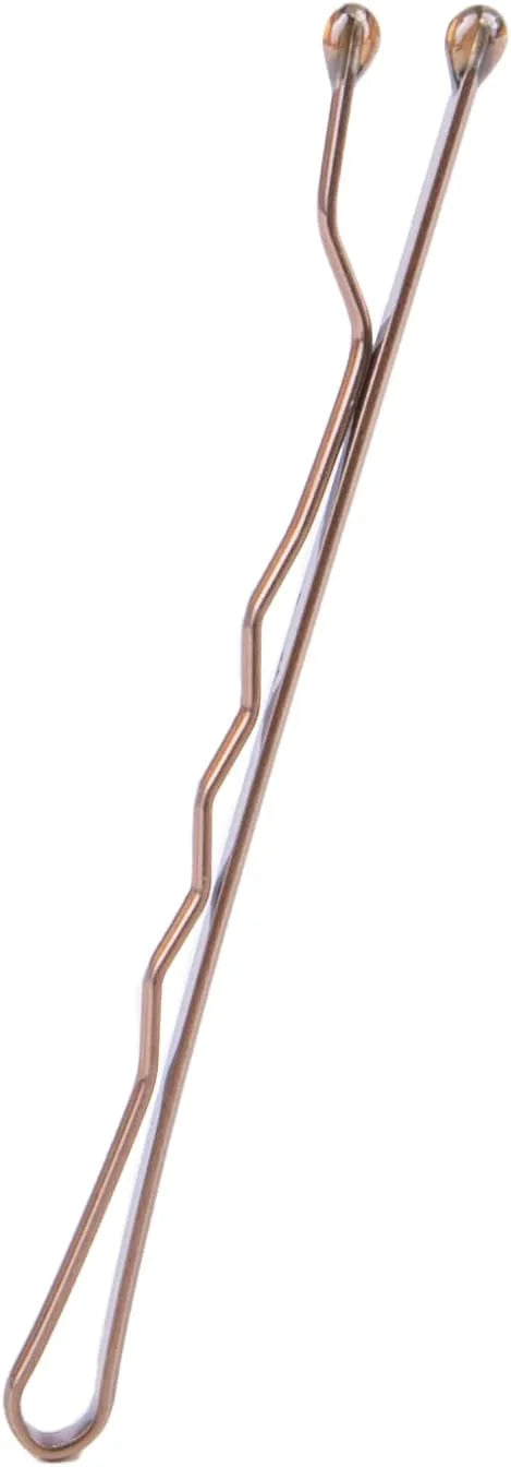 Amazon Basics Bobby Pins, Browth Hair Pins for all Hair types, 48 Count - Product Image