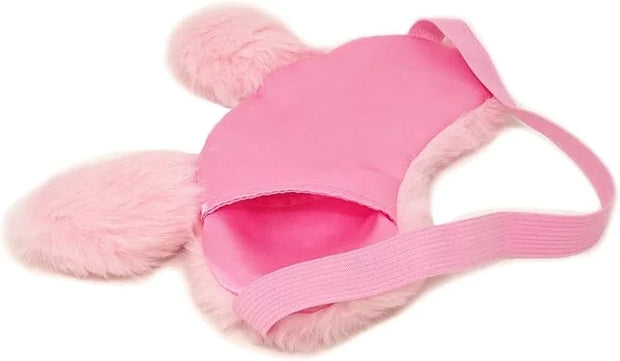 Honbay Plush Rabbit Sleeping Eye Mask Cute Cartoon Animal Eye Mask for Little Girls (Pink) - Product Image