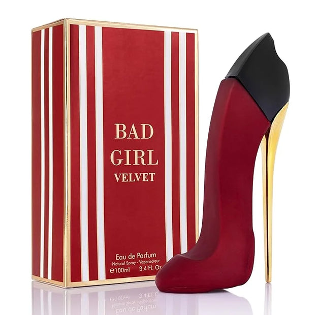Bad Girl Velvet for Women Eau De Parfum 3.4 fl Oz- Sweet, Warm & Powdery Tone - Combination of Tonka Bean, Vanilla & Prali...