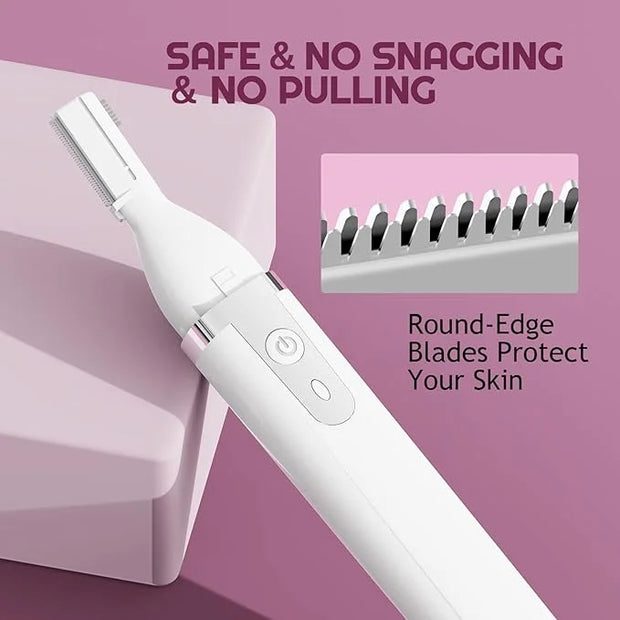Eyebrow Trimmer Electric Eyebrow Razor, Rechargeable Facial Hair Shaver Painless Detail Trimmer with Rinseable Blade for F...