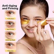 Komoko 25-Pairs 24K Gold Under Eye Patches, Skin Care, Golden Under Eye Mask Anti-Aging Collagen & Amino Acid, Eye Mask fo...