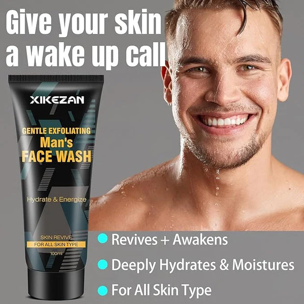 Gifts for Men,Mens Body Wash Gift Set Cleansing & Hydrating Skin w/Face Wash,Deodorant,Sandalwood & Cologne 3 in 1 Hair,Fa...