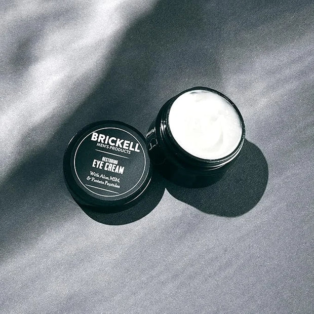 Brickell Men's Restoring Under Eye Cream for Men, Natural and Organic Anti Aging Eye Balm To Reduce Puffiness, Wrinkles, D...