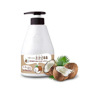 WELCOS Kwailnara Coconut Milk Body Lotion & Body Wash Set – Moisturizing & Revitalizing Korean Skincare Bundle with Coconu...