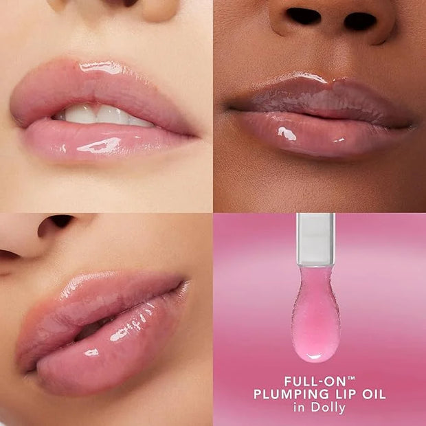 Buxom Full On Glossy Lip Oil in Dolly Power Line Plumping Lip Liner in Dangerous Dolly - Product Image