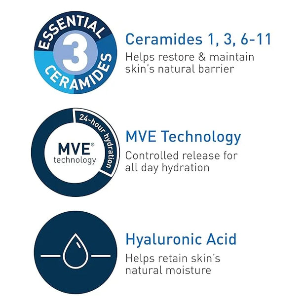 CeraVe Daily Moisturizing Lotion for Dry Skin, Body Lotion & Face Moisturizer with Hyaluronic Acid and Ceramides, Daily Mo...