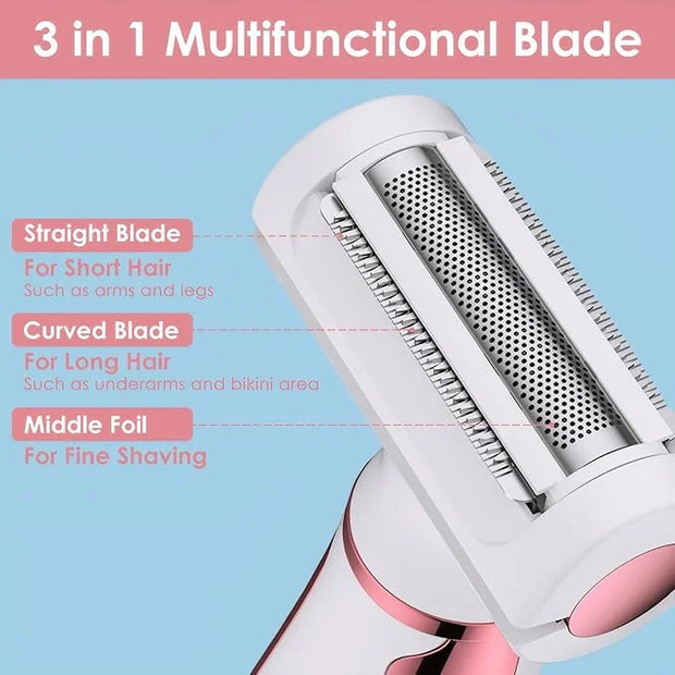 4 in 1 Electric Razors for Women, Portable Shaver for Women, Rechargeable Trimmer for Face Arm Body Legs Underarm Bikini -...
