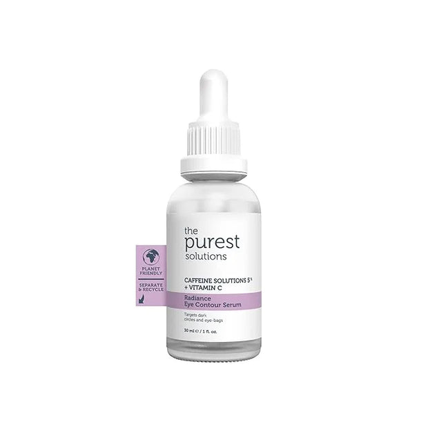 The Purest Solutions Radiance Eye Contour Serum (Caffeine Solutions 5% + Vitamin C) - Bright & Rested Appearance - Skin To...
