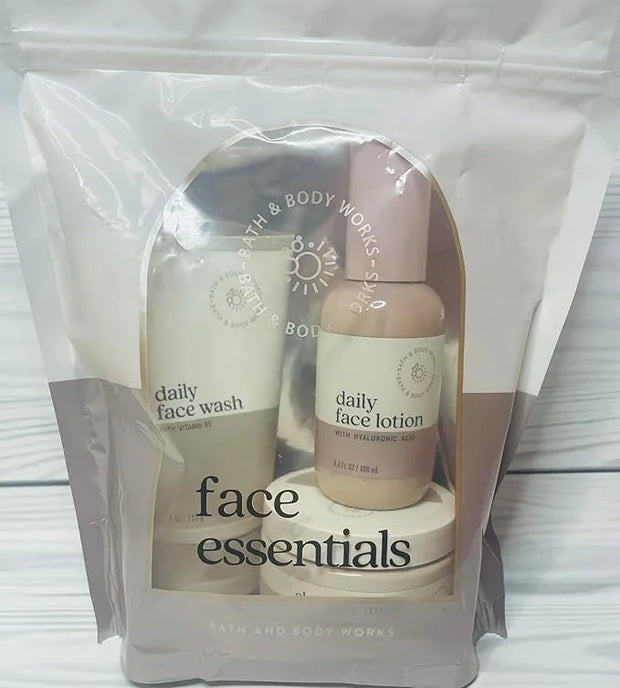 Bath and Body Works Face Essentials Gift Set Includes Daily Face Wash (4 oz), Daily Face Lotion (3.4 oz) and Clay Face Mas...