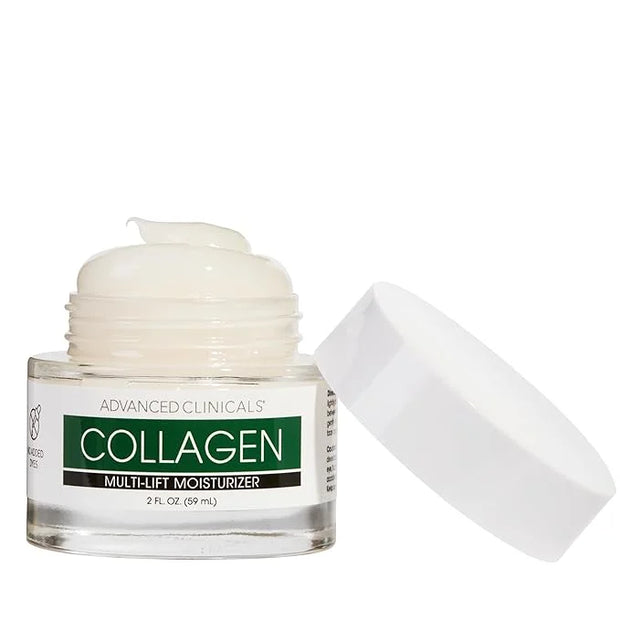 Advanced Clinicals Collagen Cream Gel-Like Facial Lotion | Collagen Peptide + Hyaluronic Acid Moisturizer For Face Helps H...