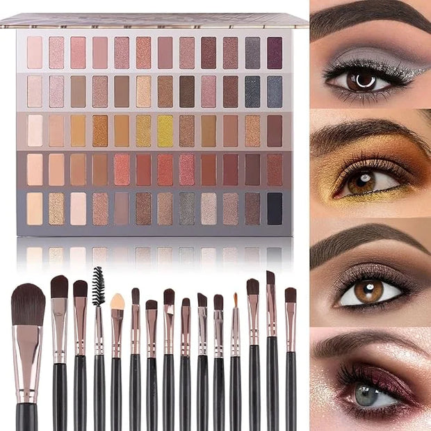 UCANBE 60 Colors Naked Eyeshadow Palette + Makeup