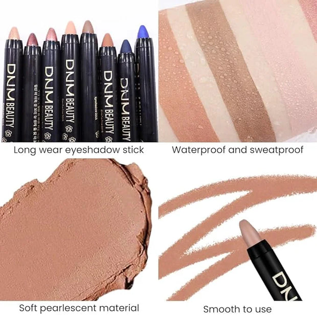 evpct Caramel Matte Cream Eye Shadow Brightener Sticks Set for Eyes, Caramel Matte Pencil Eye shadow Applicator Stick Pen ...