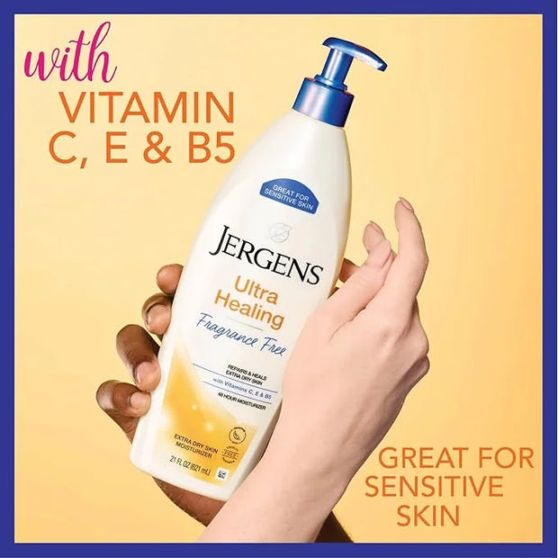 Jergens Ultra Healing Dry Skin Lotion, Hand and Body Moisturizer for Quick Absorption into Extra Dry Skin with Hydralucenc...