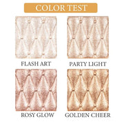 4-color highlighter makeup palette shimmer bronze contour shadow