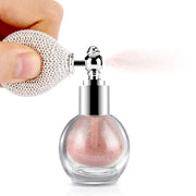 Highlighter Powder Spray, Ksndurn Ivory White Glitter High Gloss Spray - Shimmer Sparkle Powder Makeup Spray - Product Image