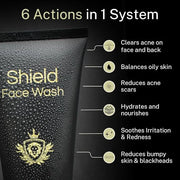 Acne System for Men and Boys, Face Wash, Moisturizer, Pimple Patches, Shield Men's Skin Care Set (1 Month) - Product Image