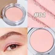 Single Mini Pressed Eyeshadow Makeup Palette, Nude Pink Sparkle Shimmer Glitter Monochrome Cream Eye shadows Palette Brigh...