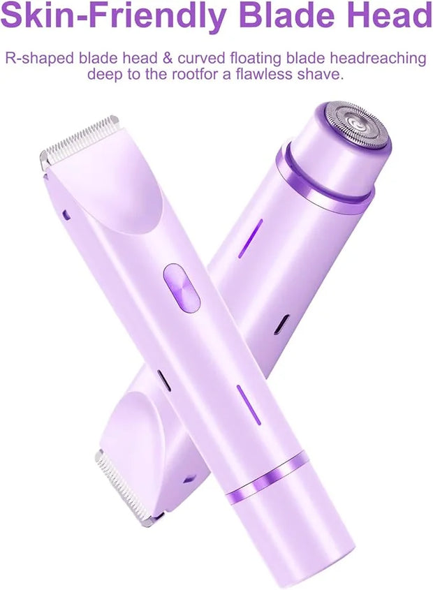 2025 New 2-in-1 Bikini Trimmer & Electric Shaver for Women - Cordless Wet/Dry Electric Razor Kit, Waterproof Hair Removal ...