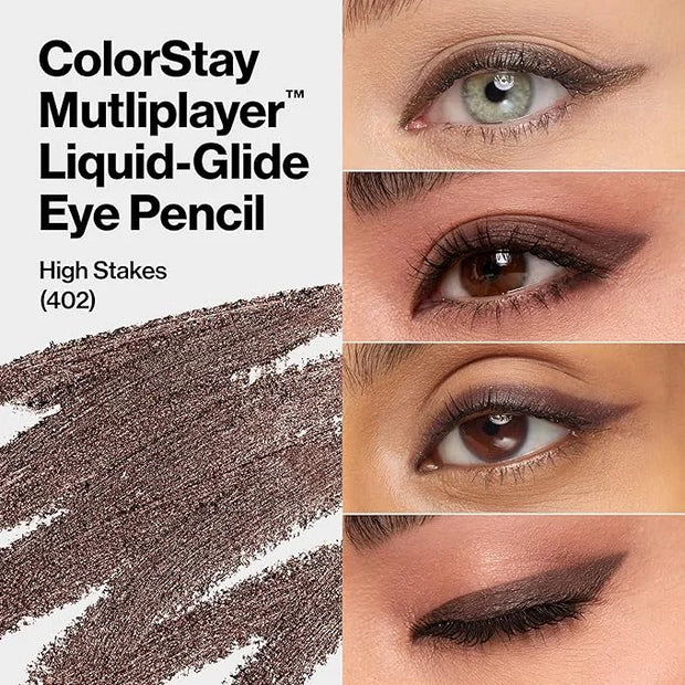 REVLON ColorStay Multiplayer Liquid-Glide Eye Pencil, Multi-Use Makeup With Blending Brush, Blends Then Sets, Creamy Textu...