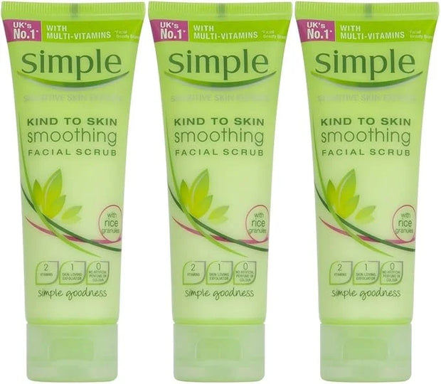 Simple Kind to Skin Smoothing Facial Scrub, 2.5 Ounce / 75 Ml (Pack of 3) - Product Image