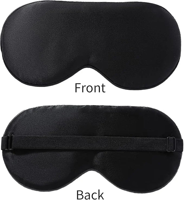 2-Pack 100% Real Natural Silk Eye Mask, Silk Sleeping Mask, Shade Puffy Eye Gift with Adjustable Straps, Sleep Eye Mask, S...
