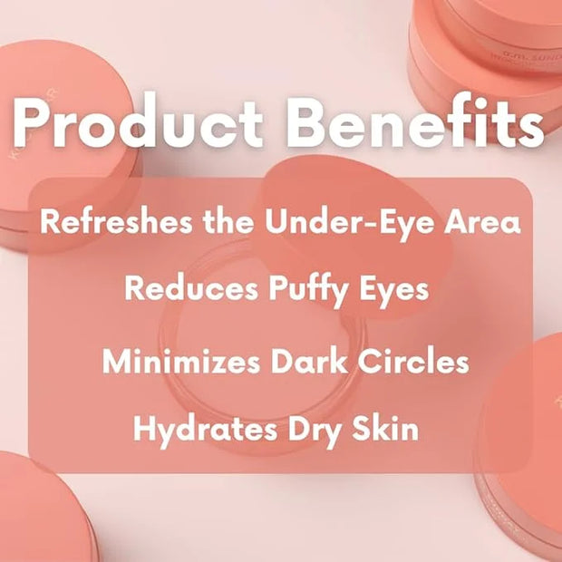 KOCOSTAR Hydrogel Eye Patches with Low Molecular Weight Norwegian Bio-Collagen, Reduces Dark Circles and Wrinkles, Under E...