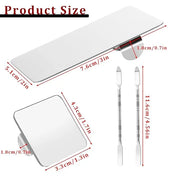 2 Pcs Stainless Steel Makeup Palette Makeup Spatula