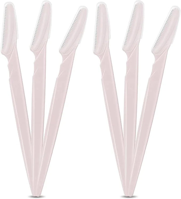 16 Pcs Light Pink Eyebrow Razor, Face Razors Multipurpose, Facial Razors for Women Men, Eyebrow Trimmers Shaver with Prote...