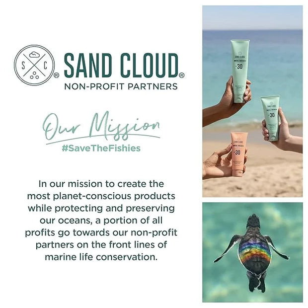 Sand Cloud Broad Spectrum Mineral Sunscreen for Body SPF 30, 5 Oz - Fragrance-Free Body Mineral Sunscreen that Hydrates, N...
