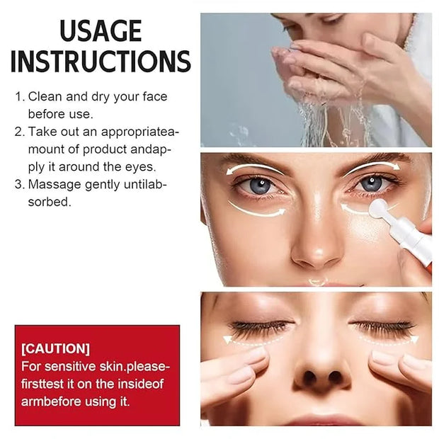 Advanced Retinol Eye Cream With Hyaluronic Acid,Coconut Oil and Collagen,Under Eye Cream for Dark Circles, Reduces Puffine...