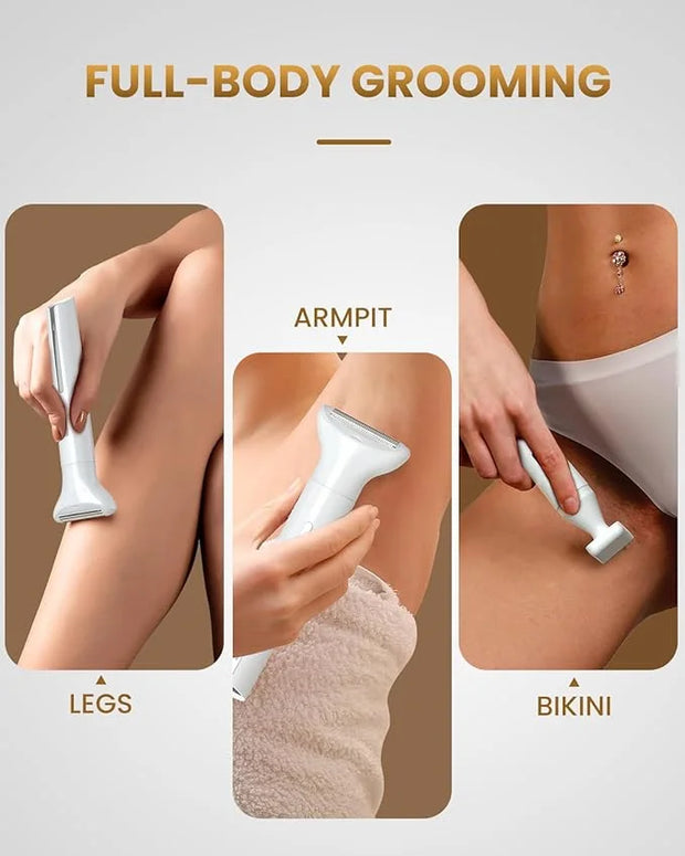 2025 New Bikini Trimmer for Women - 5 in 1 Wet/Dry Electric Razor for Women, Rechargeable Electric Shaver, IPX7 Waterproof...
