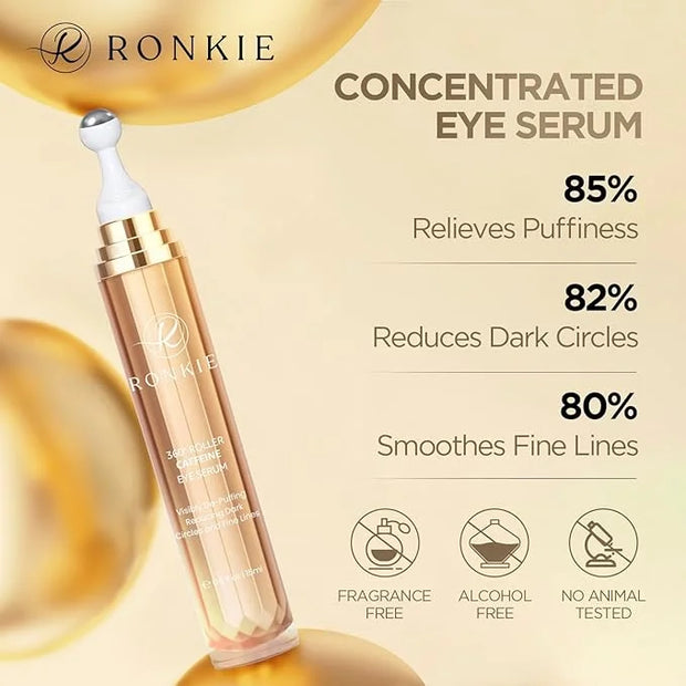 Eye Cream for Dark Circles: Under Eye Cream with Caffeine Retinol - Reduces Under Eye Bags and Fine Lines Gold - Product I...