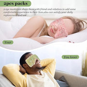 Natural Jade Eye Mask and Rose Quartz Eye Mask Set - Soothing & Relaxing Alleviate Puffiness and Migraines with Cooling an...