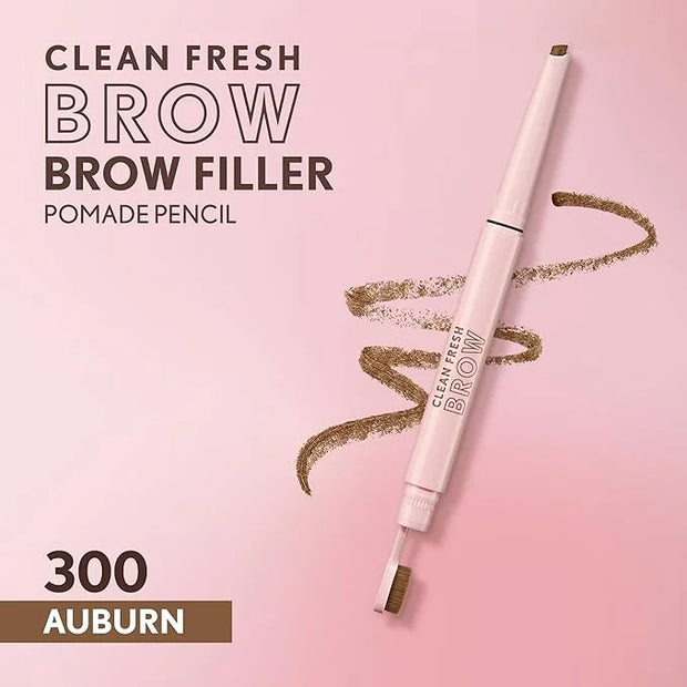 Covergirl Clean Fresh Brow Filler Pomade, 300 Auburn, Eyebrow Pencil, Ultra-Precise Tip, Creamy Formula, Highly Pigmented,...