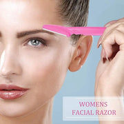 Boao 60 Pieces Eyebrow Razor Shaver Dermaplaning Tool Hair Shavers for Women and Man Face Microblades Shaper Trimmer with ...
