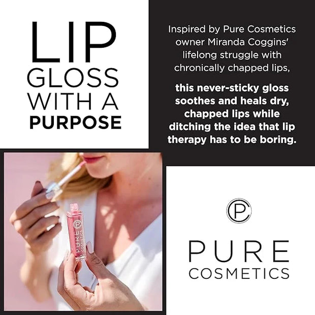Pure Cosmetics Pure Illumination Lip Gloss - LED-lit Applicator w/Side Mirror - Non-Sticky, Moisturizing & Hydrating Lip G...