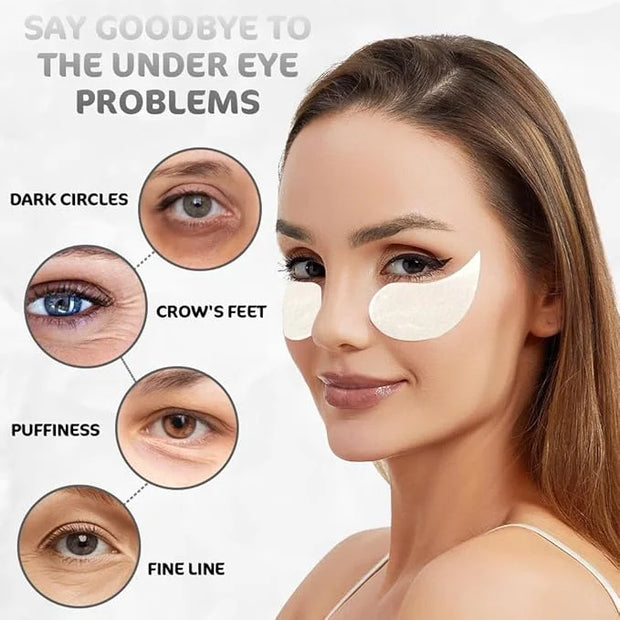 AMY'S DIARY 24K Gold Eye Mask Under Eye Patches (30 Pairs)- Puffy Eyes & Dark Circles Treatments,Reduce Under Eye Bags and...