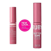Ruby Kisses Lip Gloss Butter Bomb Gloss Non-Sticky Lip Gloss Vitamin E Natural Nude Lip Makeup - 7.8mL (0.26 US fl.oz) (Su...