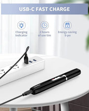 Eyebrow Trimmer, Electric Eyebrow Razor for Women Men, Rechargeable Painless LED Light Facial Hair Shaver Remover with Rin...