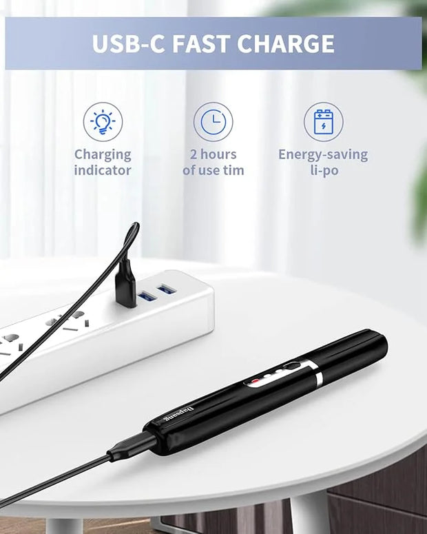 Eyebrow Trimmer, Electric Eyebrow Razor for Women Men, Rechargeable Painless LED Light Facial Hair Shaver Remover with Rin...