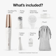 Braun Face Epilator Facespa Pro 911, Facial Hair Removal for Women, Hair Removal Device, 3-in-1 Epilating, Cleansing Brush...